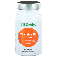 VitOrtho Vitamine D3 3000 IE Softgels 60st