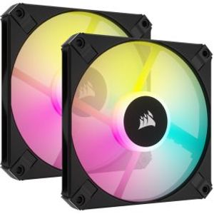 Corsair iCUE AF120 RGB Slim Zwart 2-pack, 120mm