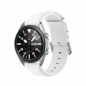 Classic leren bandje - Wit - Samsung Galaxy Watch 4 Classic - 42mm & 46mm