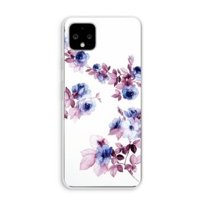 Waterverf bloemen: Pixel 4 XL Transparant Hoesje