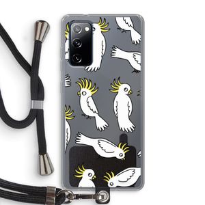 Papegaai: Samsung Galaxy S20 FE / S20 FE 5G Transparant Hoesje met koord
