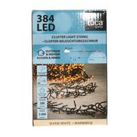 Clusterverlichting?- 384 led lampjes - warm wit - 280 cm - timer functie?-kerstverlichting