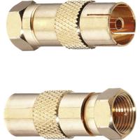 Oehlbach 4402 Oehlbach adapter F-stekker naar coax-bus, 2 stuks Oehlbach