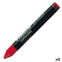 Gekleurde was Staedtler Lumocolor Permanent Rood (12 Stuks)