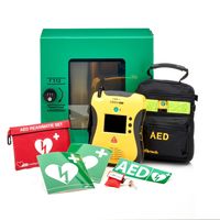 Defibtech Lifeline VIEW AED + buitenkast-Groen met pin-Halfautomaat-Nederlands-Engels