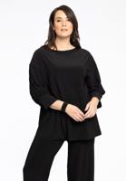 Yoek Tuniek met pofmouwen | Zwart | Maat 46/48