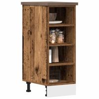 Onderkast Riga 30x44,5x81,5 cm bewerkt hout oud houtkleurig Onderkast Riga 30x44,5x81,5 cm bewerkt hout oud houtkleurig