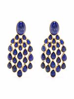 Aurelie Bidermann boucles d'oreilles clip Cherokee ornées de lapis-lazuli - GOLD/LAPIZ