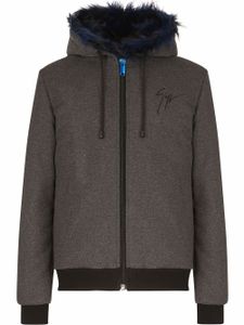 Giuseppe Zanotti hoodie Zefiro zippé - Gris