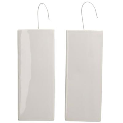 Waterverdamper voor een radiator - 4x stuks - kunststeen - wit - 8 x 3,5 x 20 cm - luchtbevochtiger