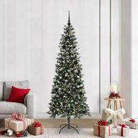VidaXL Kunstkerstboom met 300 led groen 210 cm pvc en plastic en staal