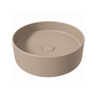 Opbouw Wastafel Salenzi Hide Circle 40x12 cm Mat Taupe (inclusief bijpassende afvoerplug)