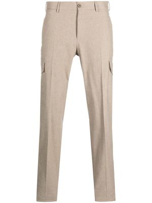 PT Torino pantalon en coton stretch à poches cargo - Tons neutres