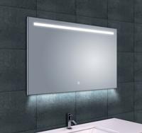Badkamerspiegel Ambi one | 100x60 cm | Rechthoekig | Directe en indirecte LED verlichting | Touch button | Met verwarming
