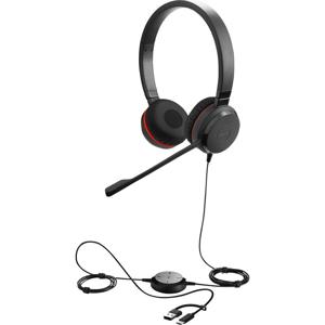 Jabra Evolve 30 II On Ear headset Telefoon Kabel Stereo Zwart Noise Cancelling, Ruisonderdrukking (microfoon) Headset, Volumeregeling, Microfoon uitschakelbaar