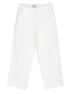 Il Gufo pantalon en coton à poches cargo - Blanc