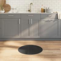 VidaXL Vloerkleed rond 60 cm bamboe grijs