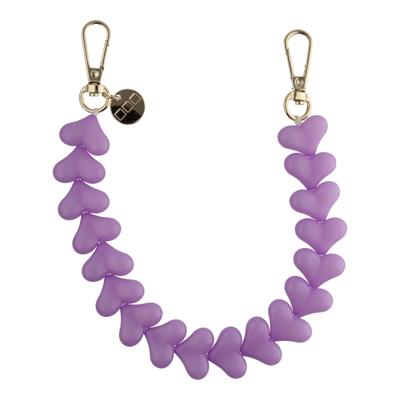 Telefoonkoord Heart - Paars - Goud Telefoonkoord Heart - Paars - Goud