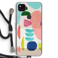 Bold Rounded Shapes: Pixel 4a 5G Transparant Hoesje met koord