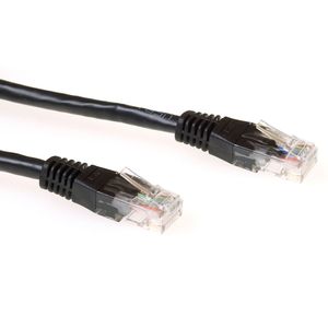 ACT IB8952 U/UTP CAT6 Patchkabel Zwart - 25 cm