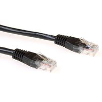 ACT IB8952 U/UTP CAT6 Patchkabel Zwart - 25 cm