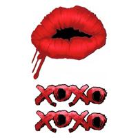 Rozanna's Violins Guitar Decal Sexy Lips & XOXO Red - Aanbieding, op = op