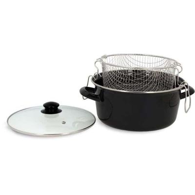 THEKITCHENETTE Friteuse met deksel 3645580 26cm Alle warmtebronnen inclusief inductie