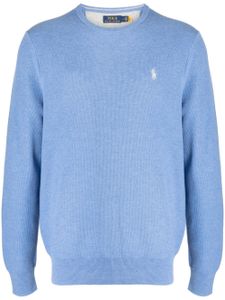 Polo Ralph Lauren pull en coton à logo Polo Pony - Bleu