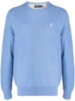 Polo Ralph Lauren pull en coton à logo Polo Pony - Bleu