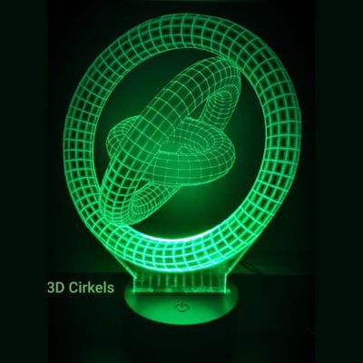 3D LED LAMP - 3 CIRKELS - Ontwerp-zelf.nl