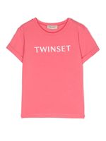 TWINSET Kids t-shirt à logo imprimé - Rose - thumbnail