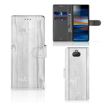 Sony Xperia 10 | Book Style Case | White Wood