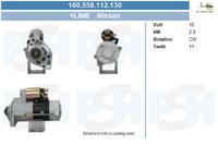 Startmotor / Starter BV PSH, Spanning (Volt)12V, u.a. für Nissan - thumbnail