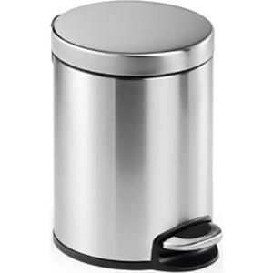 Durable 340023 340023 Prullenbak 5 l (Ø x h) 205 mm x 290 mm RVS Metallic-zilver 1 stuk(s)