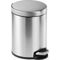 Durable 340023 340023 Prullenbak 5 l (Ø x h) 205 mm x 290 mm RVS Metallic-zilver 1 stuk(s)