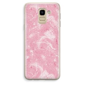 Abstract Painting Pink: Samsung Galaxy J6 (2018) Transparant Hoesje