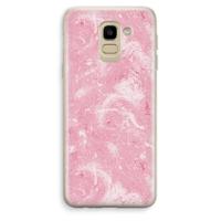 Abstract Painting Pink: Samsung Galaxy J6 (2018) Transparant Hoesje
