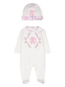 Roberto Cavalli Junior trousseau de naissance en coton à motif monogrammé - Blanc