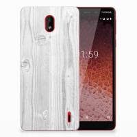 Nokia 1 Plus | Bumper Hoesje | White Wood