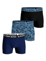 3-Pack jongens boxershorts - Core - Blauwe kinder onderbroeken katoen - 128 - Onderbroek - Ondergoed - 128 - Onderbroek - Ondergoed - 128 - - 128
