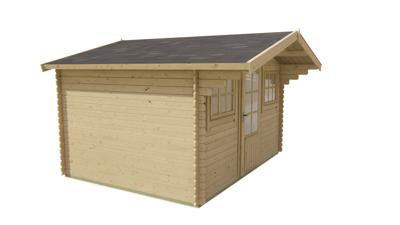 Blokhut - Tuinhuis Mika | 28 mm | vuren grijs geïmpregneerd