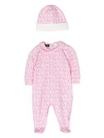 Versace Kids ensemble pyjama-bonnet à logo imprimé - Rose - thumbnail