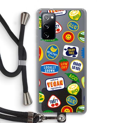 Fruitsticker: Samsung Galaxy S20 FE / S20 FE 5G Transparant Hoesje met koord