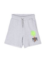 MSGM Kids short en coton à logo imprimé - Gris - thumbnail