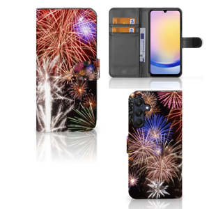 Samsung Galaxy A25 Wallet Case met Pasjes Vuurwerk