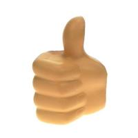 Stressbal - duim - beterschap - sterkte - geslaagd cadeau - anti stress