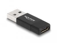 DeLOCK 60001 tussenstuk voor kabels USB A USB C Zwart