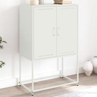 Hoge kast 68,5x38,5x107 cm staal wit - thumbnail