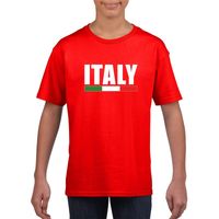 Rood Italie supporter t-shirt voor kinderen - thumbnail