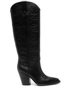 Ash bottes Eloise 85 mm en cuir - Noir